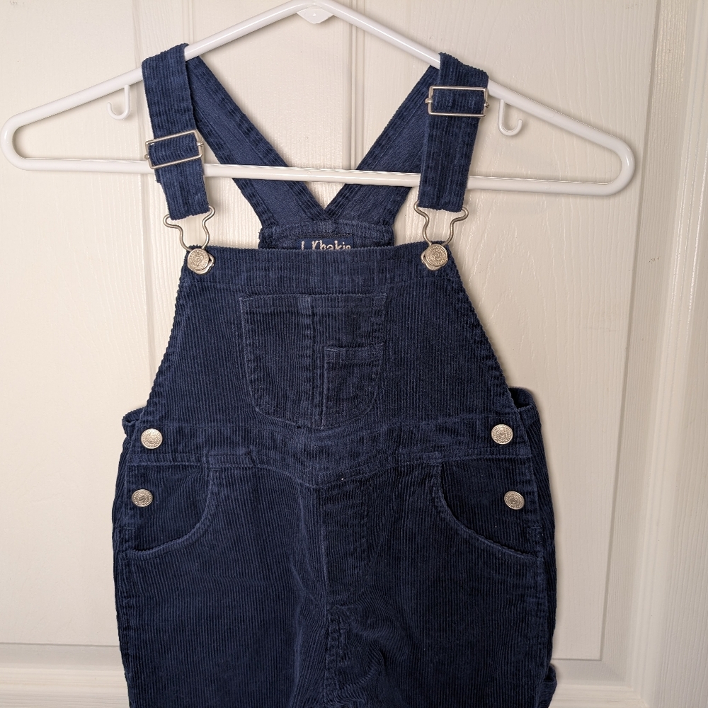 Vintage J. Khakis Brand Blue Corduroy Boys Overalls Size 3T